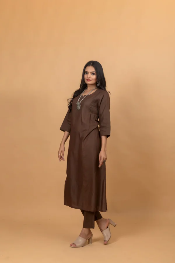 Harita Brown Three Piece Suit Set - Image 3