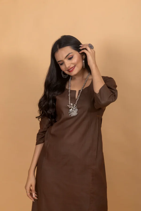 Harita Brown Three Piece Suit Set - Image 7